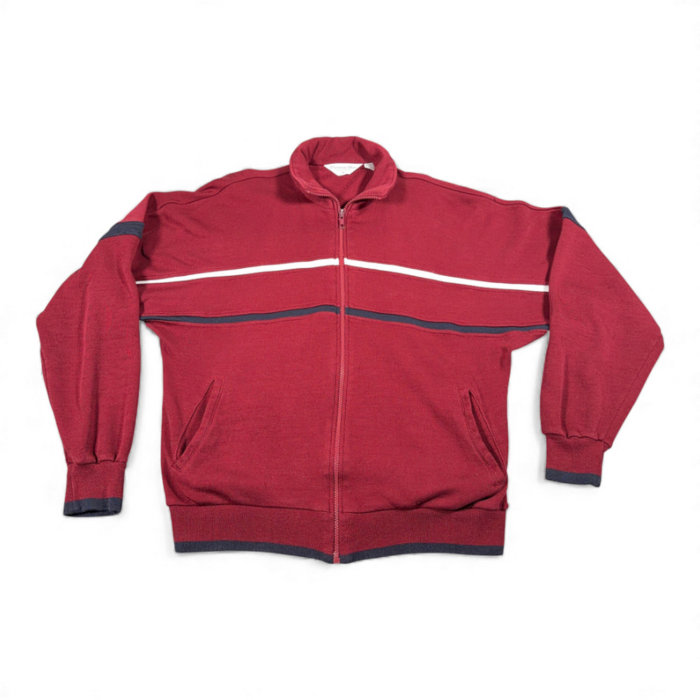 Vintage Christian Dior Track Jacket Adult MEDIUM Red Monsieur Colorblock 90s